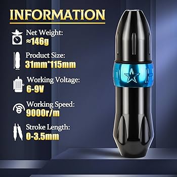 Amazon.com: Rotary Tattoo Pen Machine, ATOMUS Tattoo Short